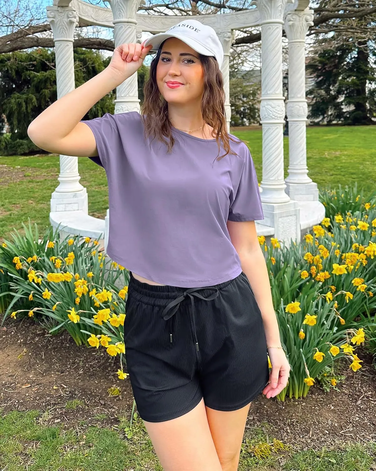 G4Free Lightbreeze Womens Workout Tops Batwing Sleeve Tees Loose Fit Athletic Gym Shirts Basic Yoga Tshirts Casual Summer