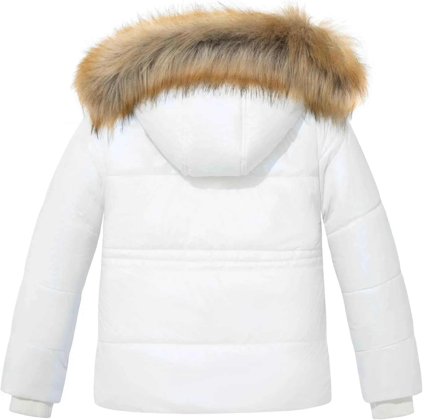 Garemcy Girl's Metallic Winter Coat Warm Puffer Jacket Insulated Shiny Down Coat with Detachable Hood