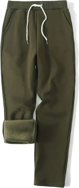 Gihuo Womens Sweatpants Warm Fleece Sweatpants Winter Sherpa Lined Joggers Pants