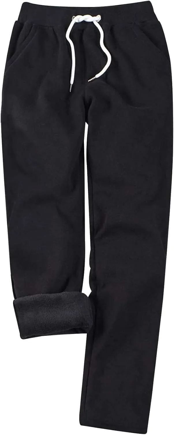 Gihuo Womens Sweatpants Warm Fleece Sweatpants Winter Sherpa Lined Joggers Pants