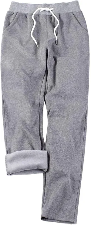 Gihuo Womens Sweatpants Warm Fleece Sweatpants Winter Sherpa Lined Joggers Pants