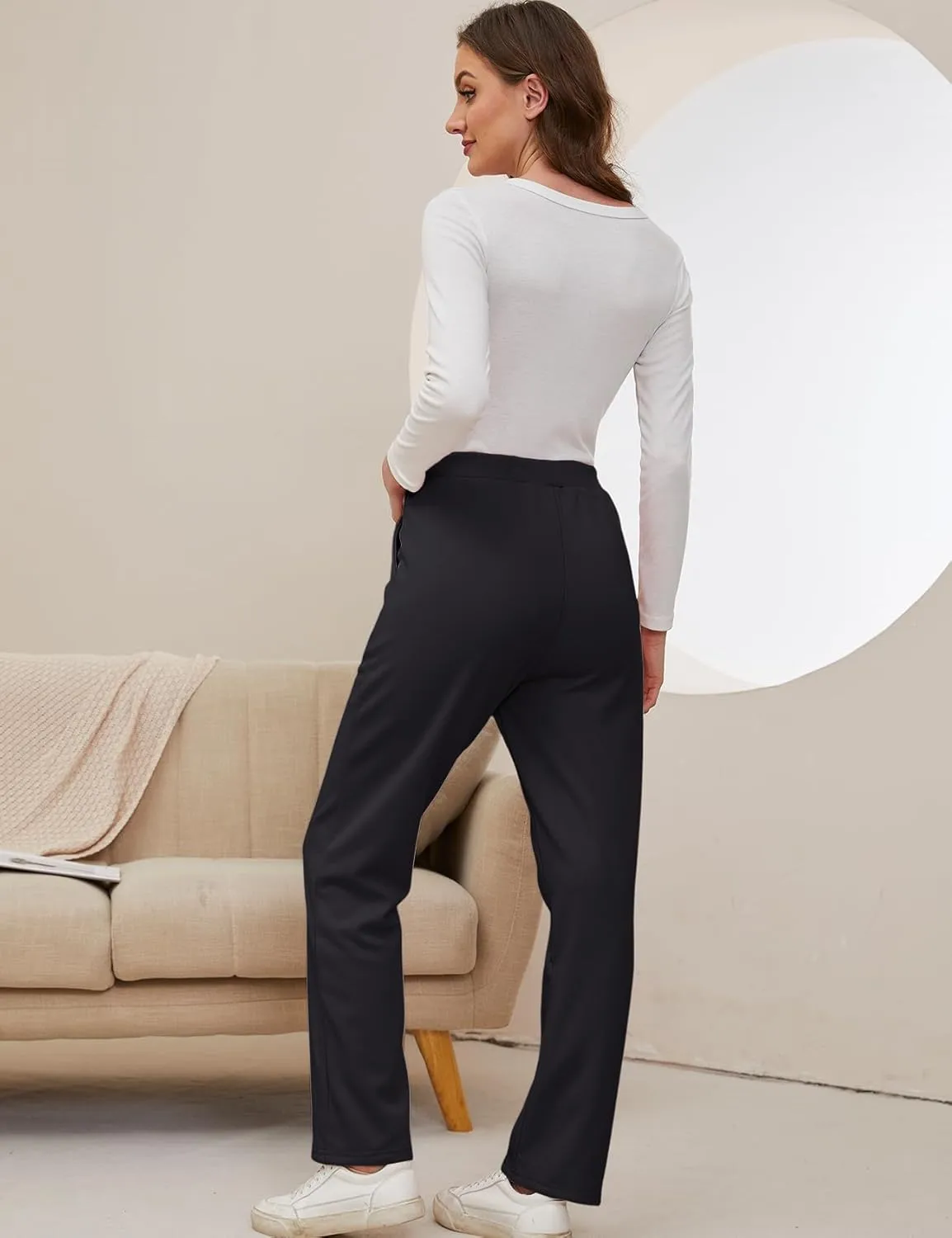 Gihuo Womens Sweatpants Warm Fleece Sweatpants Winter Sherpa Lined Joggers Pants