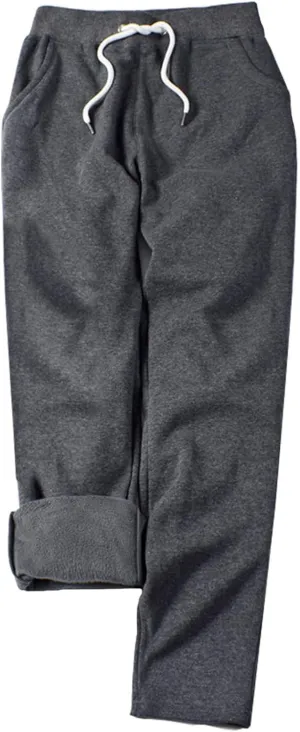 Gihuo Womens Sweatpants Warm Fleece Sweatpants Winter Sherpa Lined Joggers Pants