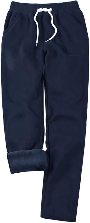 Gihuo Womens Sweatpants Warm Fleece Sweatpants Winter Sherpa Lined Joggers Pants