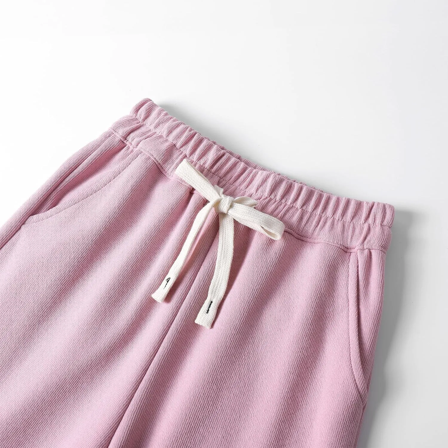Girls Wide Leg Sweatpants Straight Leg Jogger Sweatpants Kids High Waist Baggy Loose Pants with Drawstring