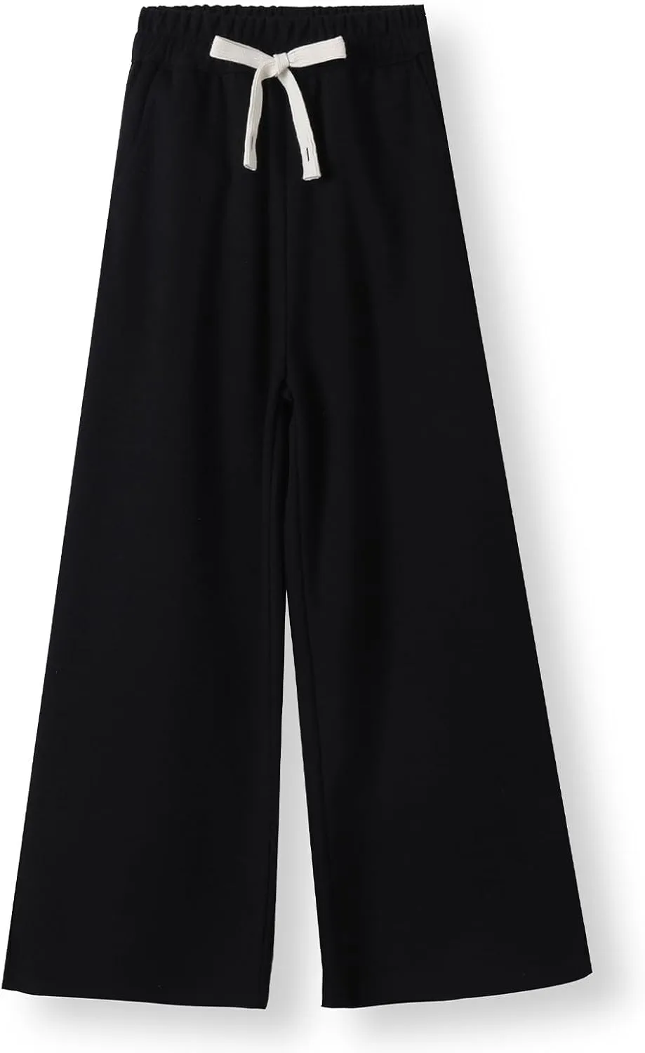Girls Wide Leg Sweatpants Straight Leg Jogger Sweatpants Kids High Waist Baggy Loose Pants with Drawstring
