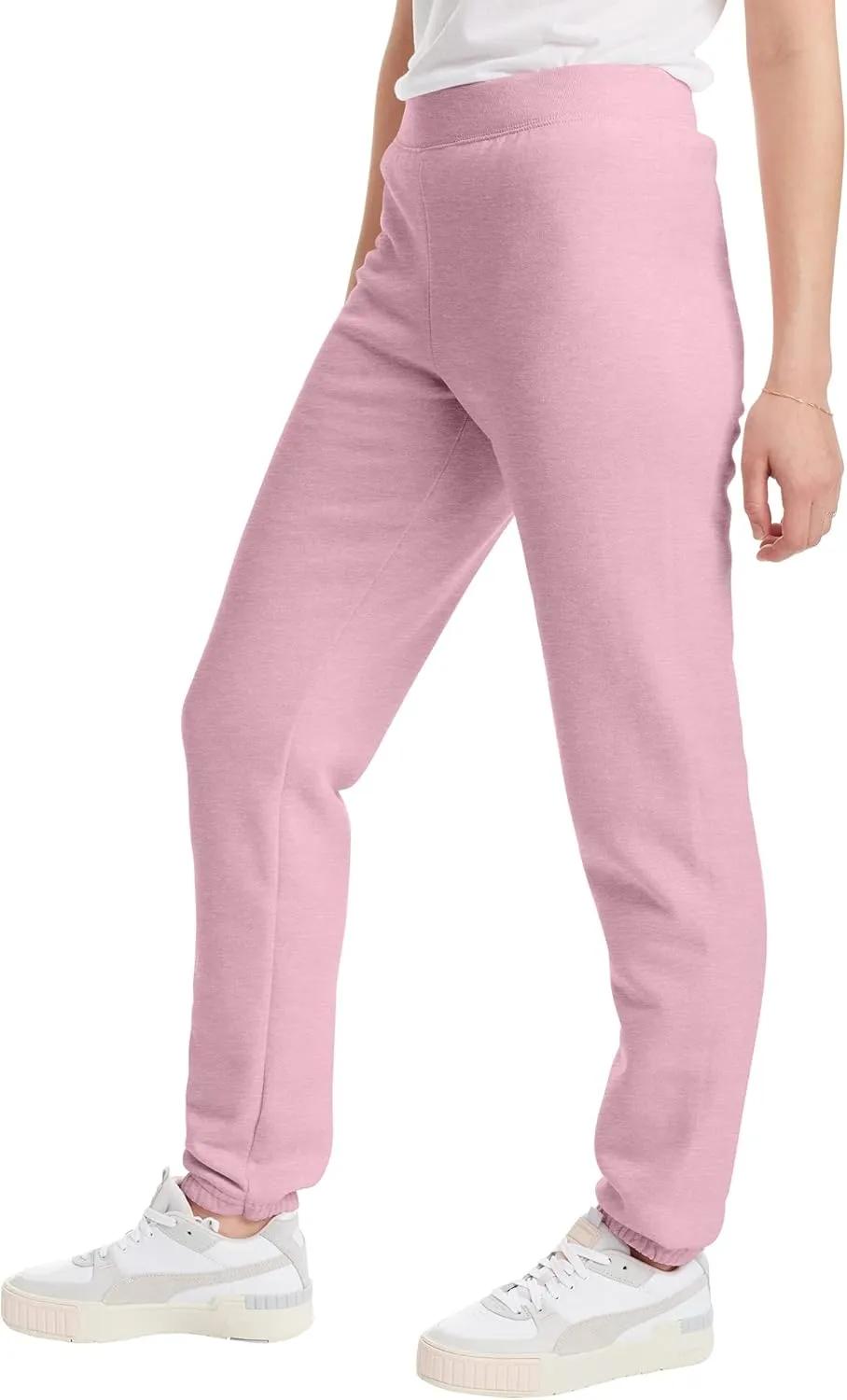 Hanes Women's Sweatpants, EcoSmart Fleece Joggers, Pocketless Cinched Leg Sweatpants for Women, 30"