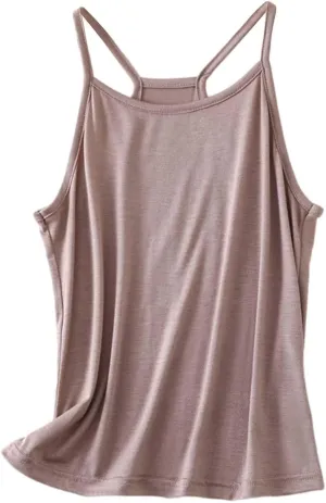 Heevina Tank Top Women Racerback Spaghetti Strap Camisole Comfy Vest Sleeveless Basic Cami Tops Summer Casual