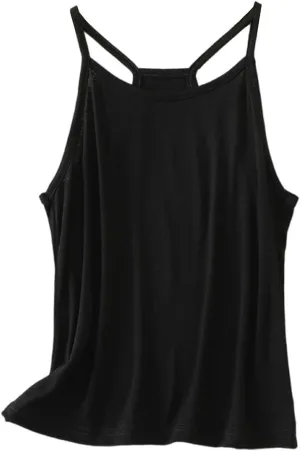 Heevina Tank Top Women Racerback Spaghetti Strap Camisole Comfy Vest Sleeveless Basic Cami Tops Summer Casual