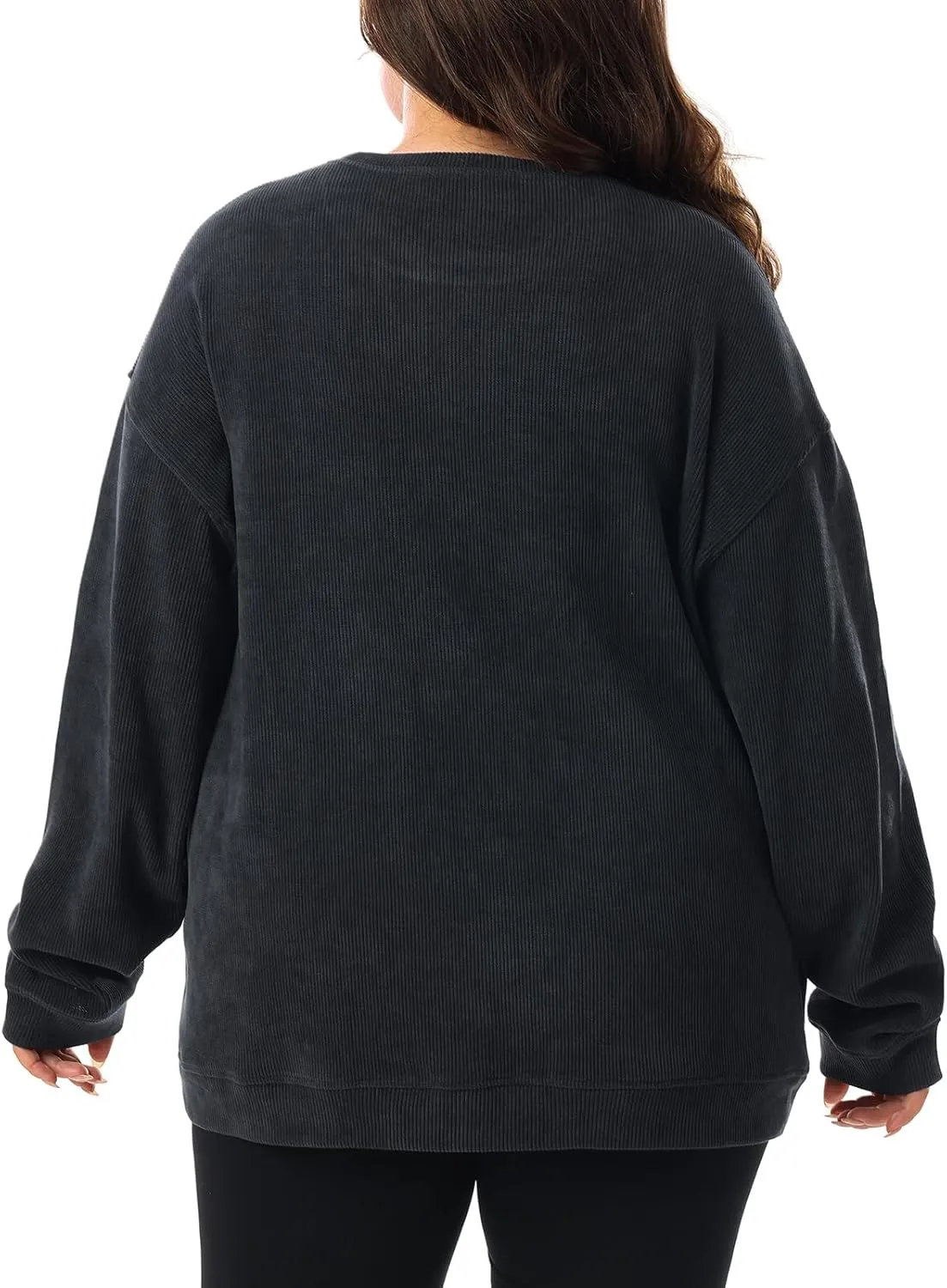 HOdo Women's Plus Size Sweatshirts Oversized Pullover Long Sleeve Tops Crew Neck Sweat Shirt Casual Loose Fitting 1X-5X