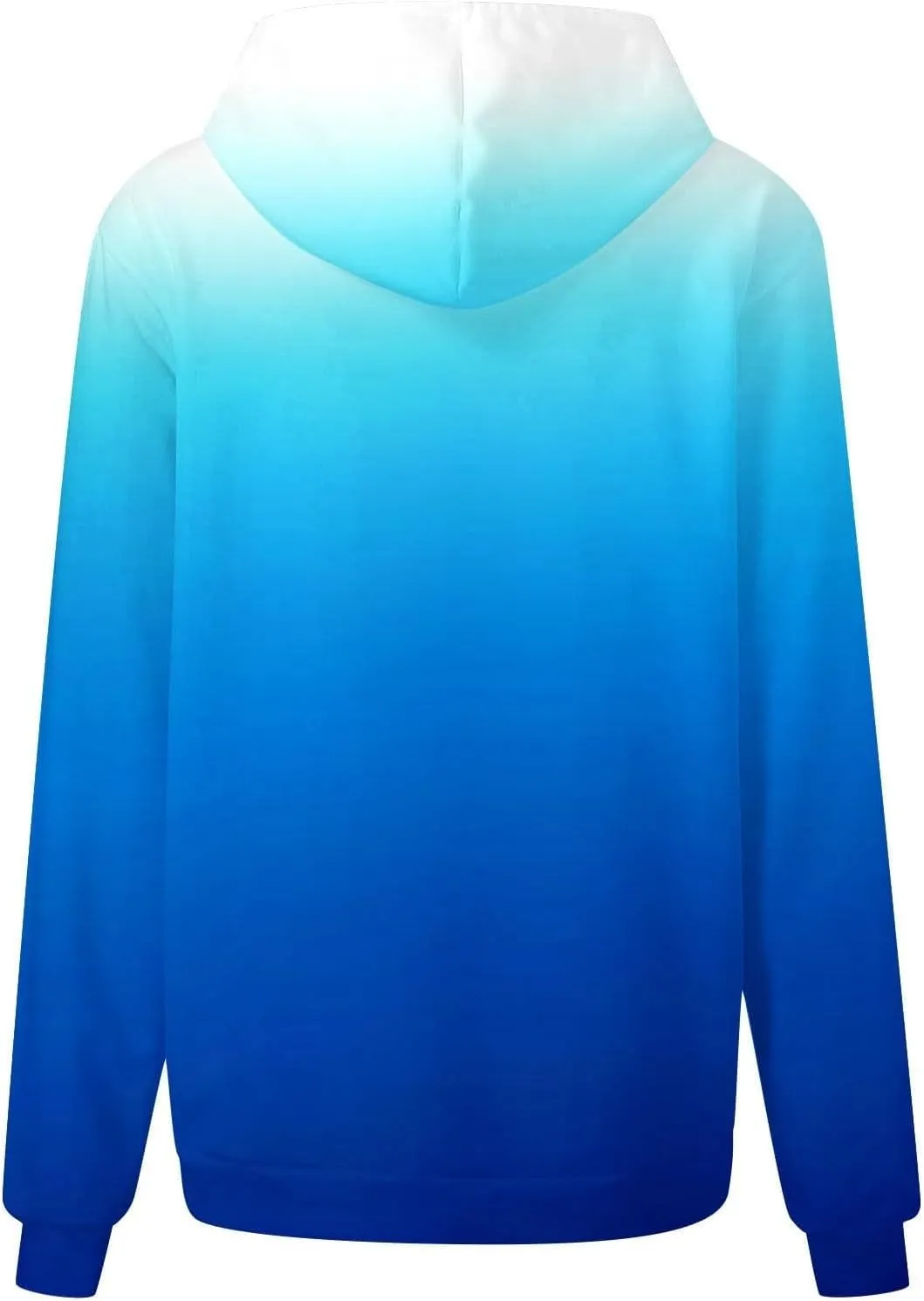 Hoodies For Women Gradient Long Sleeve Oversized Sweatshirts Loose Fit Drawstring Trendy Pullover Tops with Pocket 2024