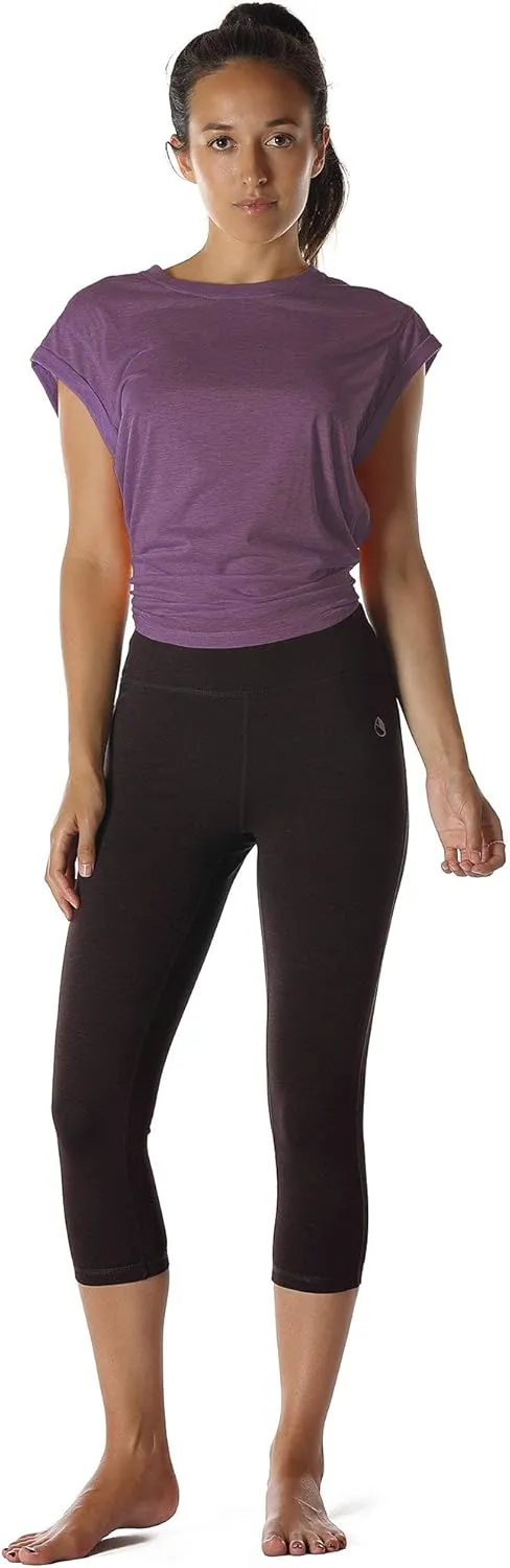 icyzone Open Back Workout Top Shirts - Yoga t-Shirts Activewear Exercise Tops for Women
