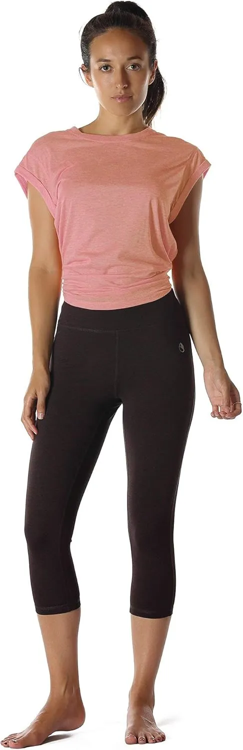 icyzone Open Back Workout Top Shirts - Yoga t-Shirts Activewear Exercise Tops for Women
