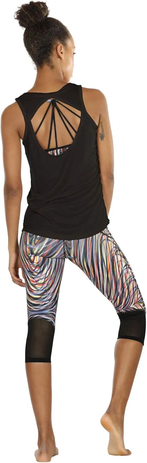 icyzone Women's Lightweight Breathable Open Back Workout Athletic Yoga Tank Tops