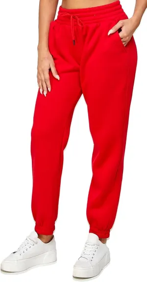 IUUI Women's High Waisted Sweatpants Fleece Joggers Pockets Cotton Lounge Athletic Baggy Pants