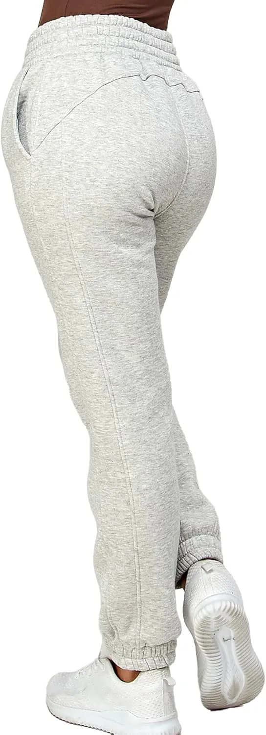 IUUI Women's High Waisted Sweatpants Fleece Joggers Pockets Cotton Lounge Athletic Baggy Pants