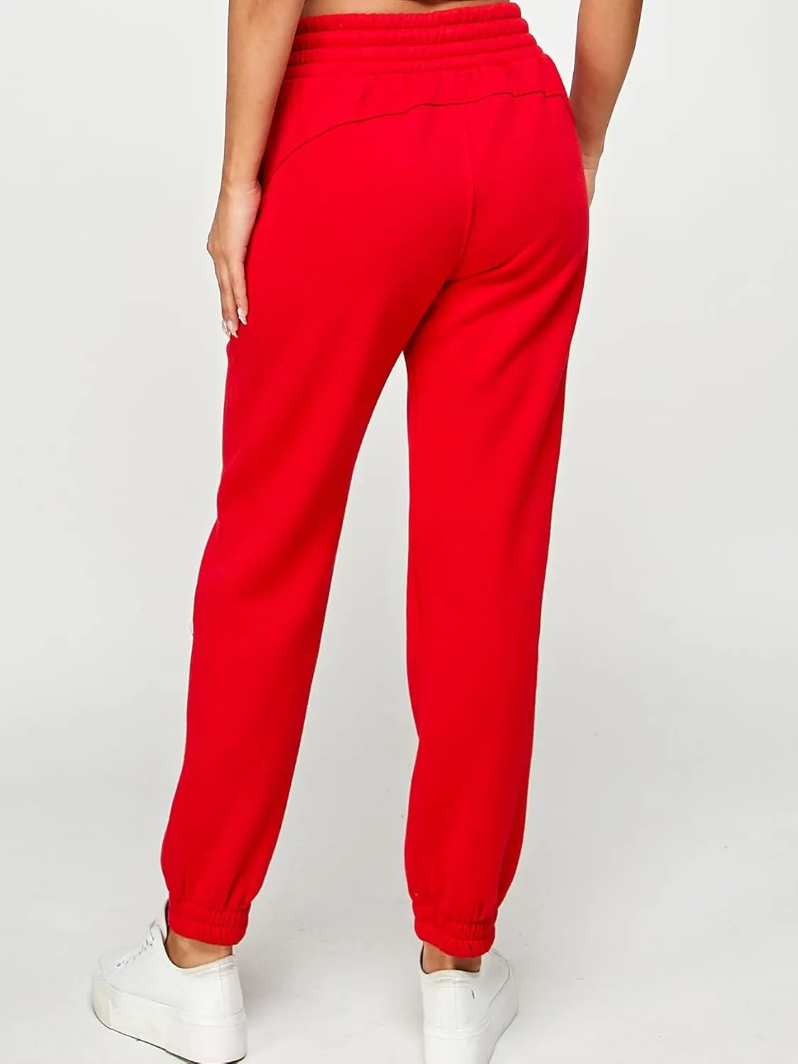 IUUI Women's High Waisted Sweatpants Fleece Joggers Pockets Cotton Lounge Athletic Baggy Pants