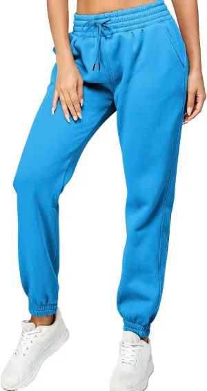 IUUI Women's High Waisted Sweatpants Fleece Joggers Pockets Cotton Lounge Athletic Baggy Pants