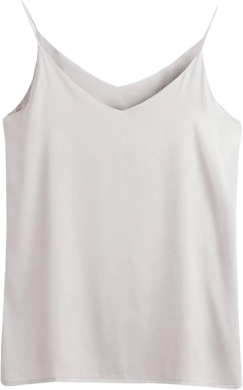 JOAU Women's Silk Satin Tank Tops 2025 V Neck Spaghetti Strap Sleeveless Camisole Summer Casual Loose Basic Dressy Blouse