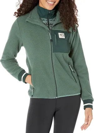Kari Traa Rothe Women's Midlayer Coat - Soft Insulated Zip Up Fleece Jacket Relaxed Fit