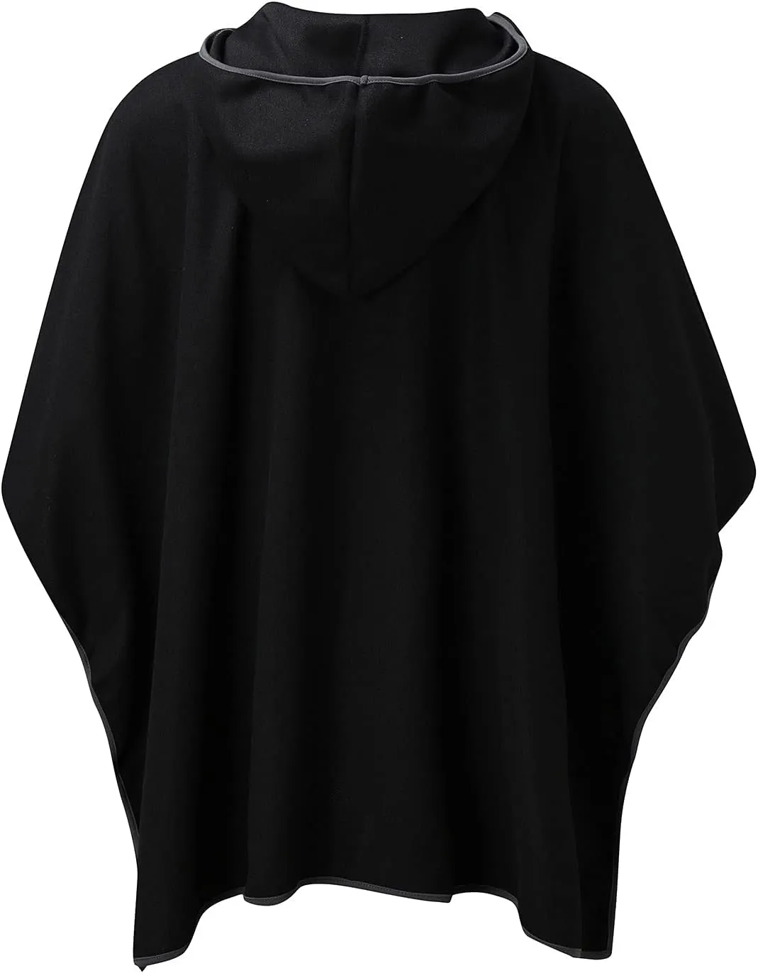 Kingspinner Men's Steampunk Gothic Hooded Fashion Poncho Comfortable Home Clothes House Coat Men Wool Alpaca Poncho Hooded