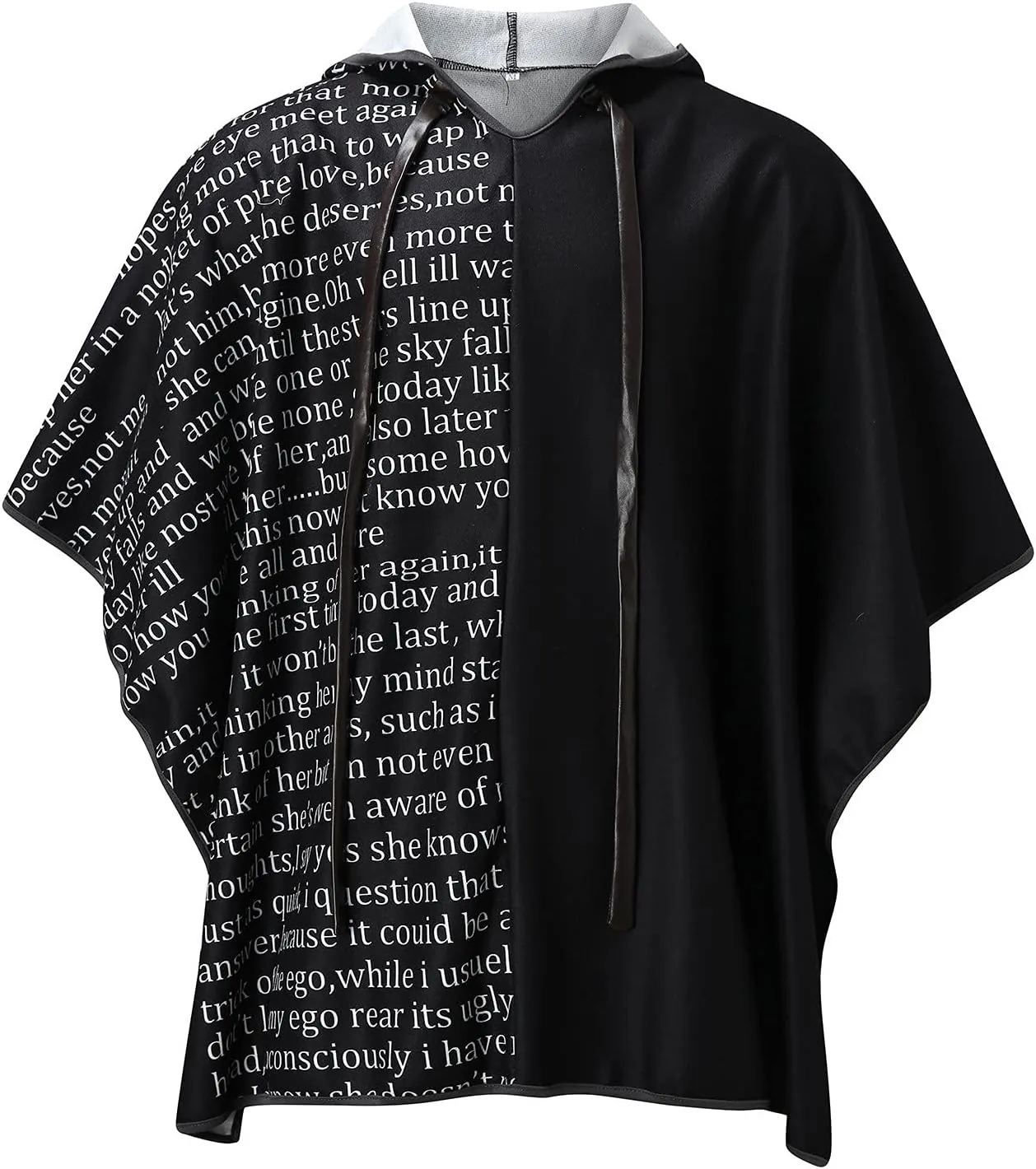 Kingspinner Men's Steampunk Gothic Hooded Fashion Poncho Comfortable Home Clothes House Coat Men Wool Alpaca Poncho Hooded
