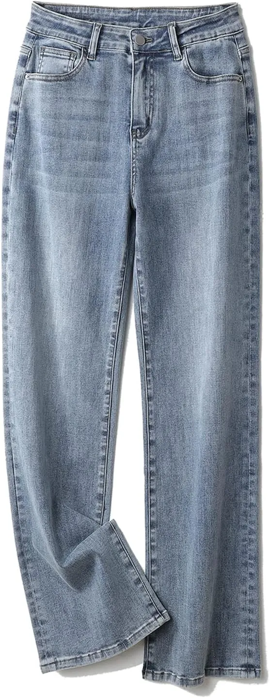 KISSPLUS Plus Size Baggy Jeans for Women High Waist Loose Women Jeans Curvy Stretchy Denim Pants for Women