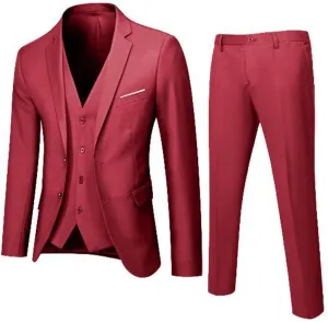 LCMTWX Suits For Men 2024 Suit Business Wedding Party Jacket Vest & Pants Coat Jacket Suit For Men Prom Suits For Men Prom