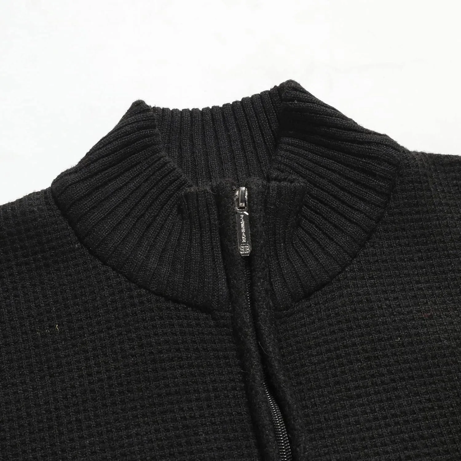 LCMTWX Winter Jackets for Men Jacket Stand Collar Knitted Splice Sweater Coat Casual Cardigan Stylish Outwear Winter