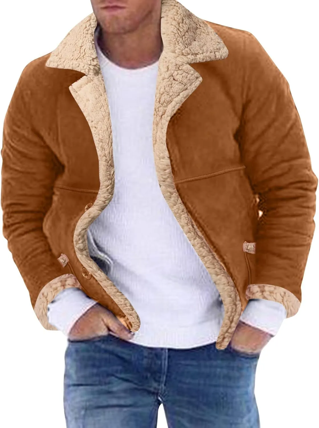LCMTWX Winter Jackets for Men Jacket Stand Collar Knitted Splice Sweater Coat Casual Cardigan Stylish Outwear Winter