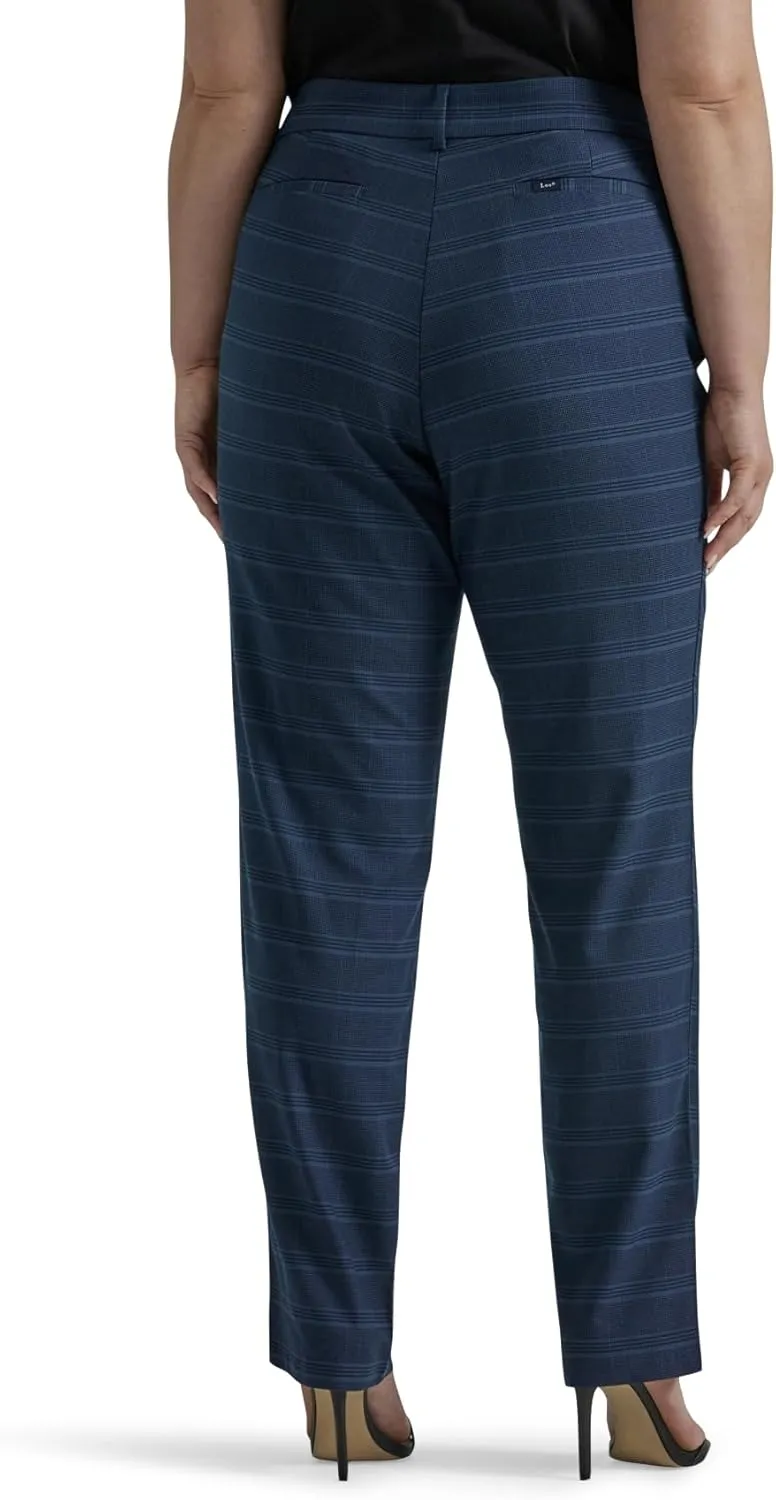 Lee Women's Plus Size Wrinkle Free Relaxed Fit Straight Leg Pant