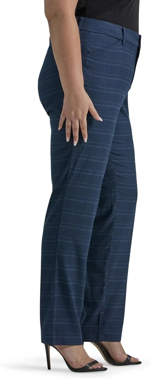 Lee Women's Plus Size Wrinkle Free Relaxed Fit Straight Leg Pant
