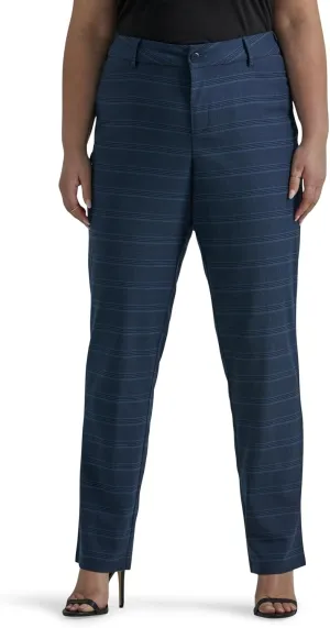 Lee Women's Plus Size Wrinkle Free Relaxed Fit Straight Leg Pant