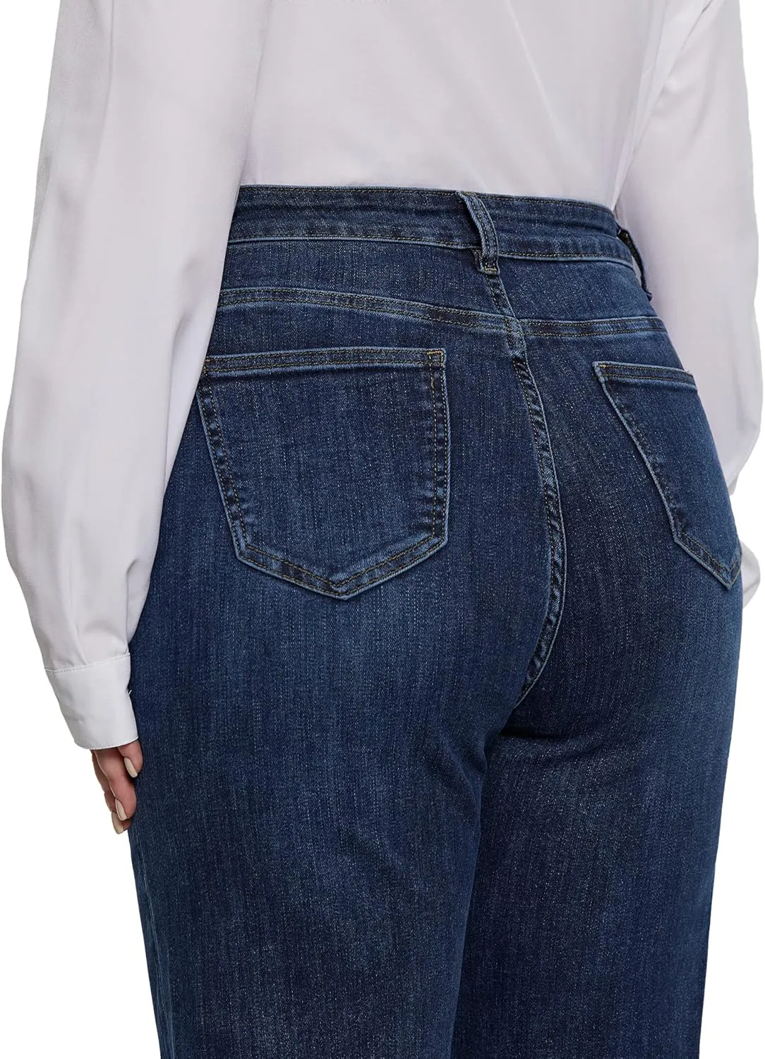 LEIJIJEANS Plus Size Baggy Jeans for Women Wide Leg Women Jeans Full Length Mom High Waist Tall Loose Wide Leg Pants
