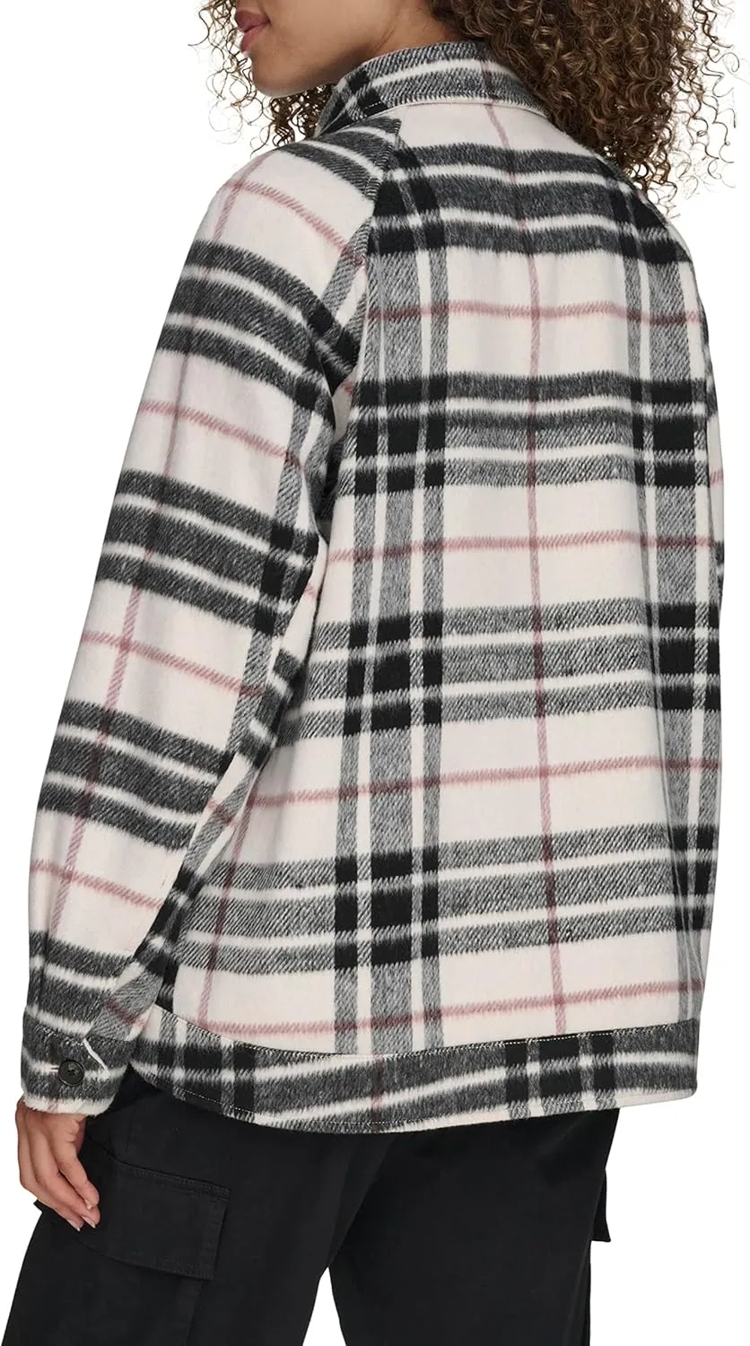 Levi's Women's Zoe Relaxed Wool Plaid Shirt Jacket