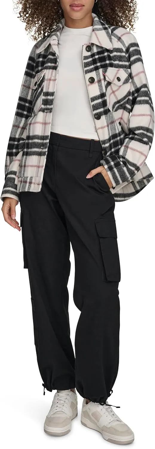 Levi's Women's Zoe Relaxed Wool Plaid Shirt Jacket