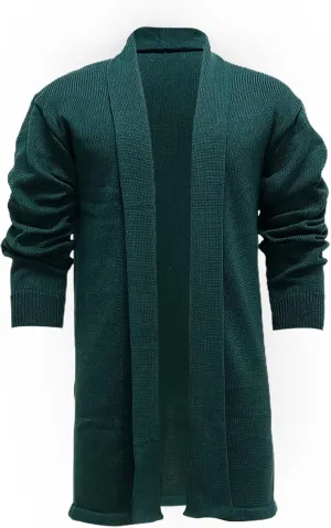 Long Cardigan Sweaters for Men Shawl Collar Sweater Open Front Cardigan Long Sleeve Knit Cardigan Fashion Oufits