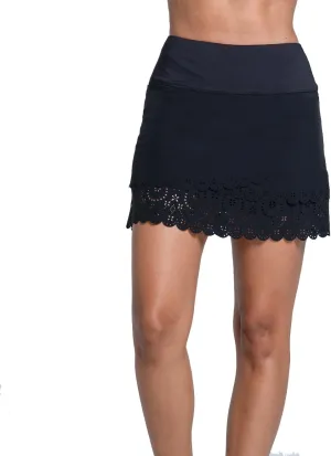 Lucky In Love Laser Bloom Scallop 15.5 Inch Womens Golf Skort