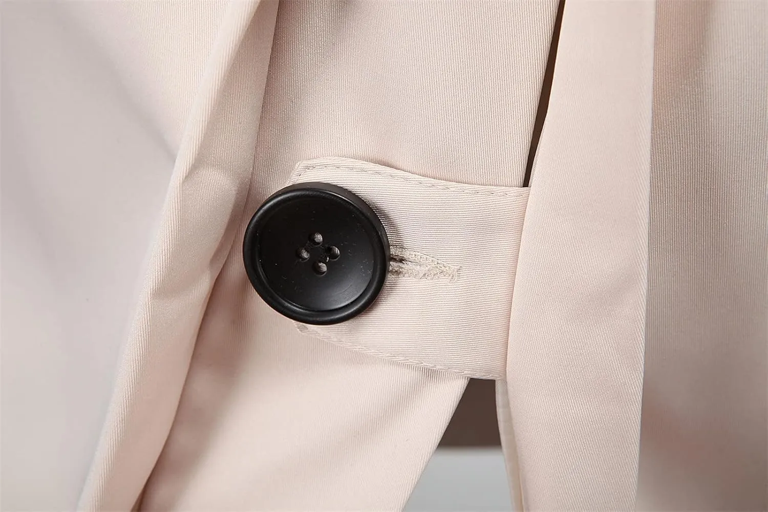 Maiyifu-GJ Men's Double Breasted Trench Coat Stylish Slim Fit Mid Long Belted Windbreaker Lapel Military Jacket with Belt