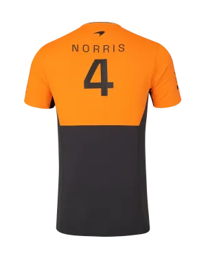 McLaren F1 2024 Men's Lando Norris Team T-Shirt - Papaya/Phantom
