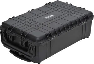 MEIJIA Portable Rolling Waterproof Protective Hard Case,Compact Camera Case With Wheels And Retractable Pull Handle,Customizable Fit Foam Inserted, Elegant Black,31.65inch x 19.37inch x 11.02inch
