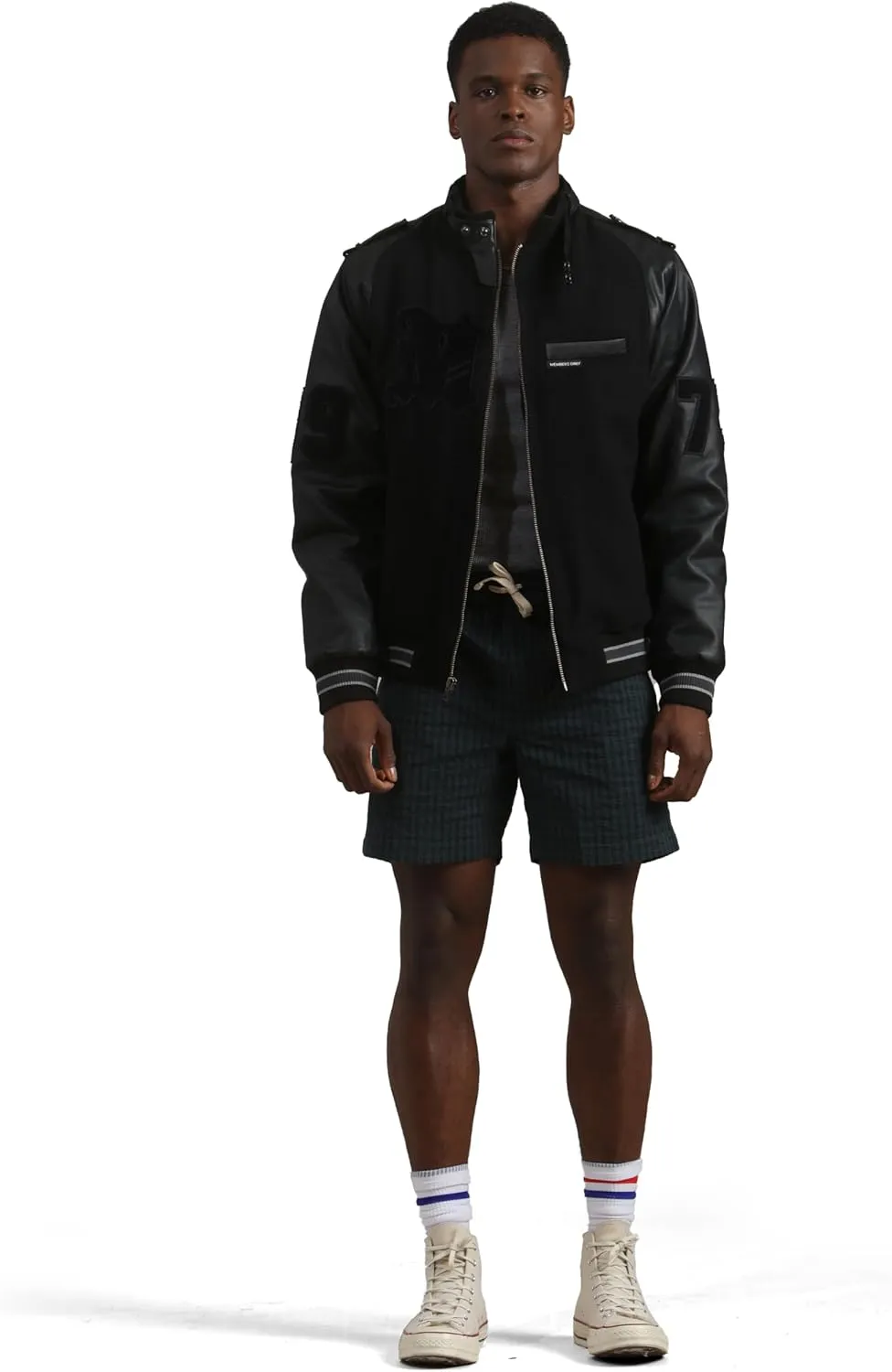 Members Only Wool Varsity Jacket Men Leather Sleeve | Letterman Jacket Men