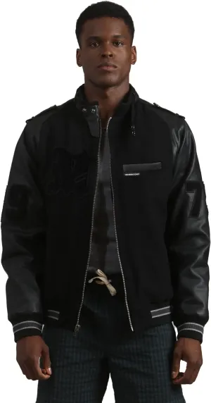 Members Only Wool Varsity Jacket Men Leather Sleeve | Letterman Jacket Men