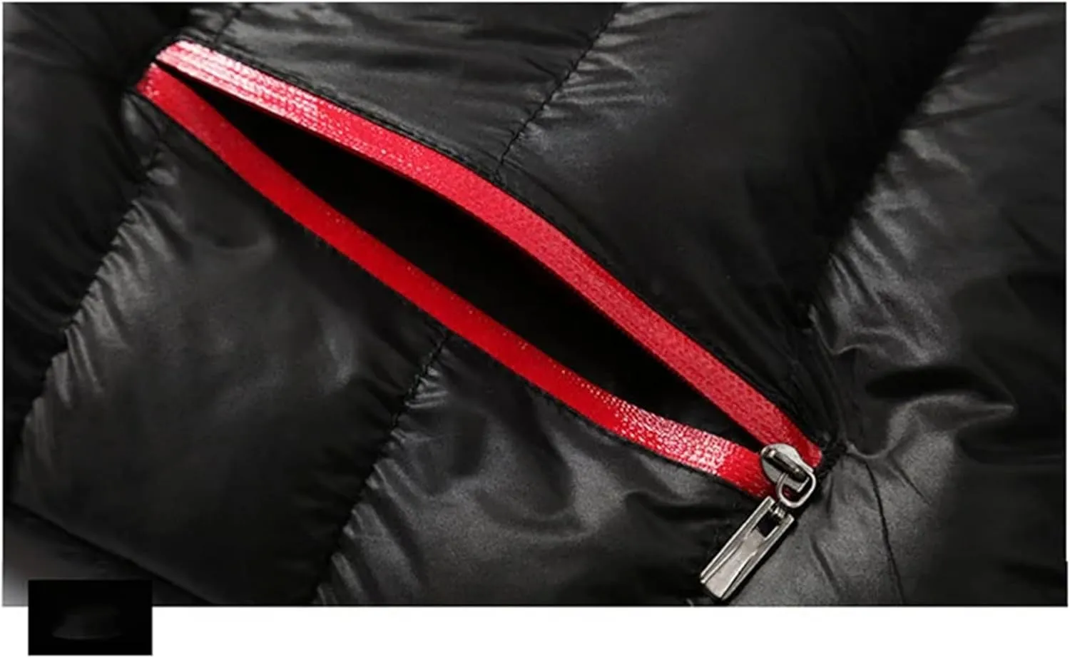 Men Thin And Light Stand-Up Collar Cotton-Padded Warm Slim Casual Long Sleeve Parka Coat