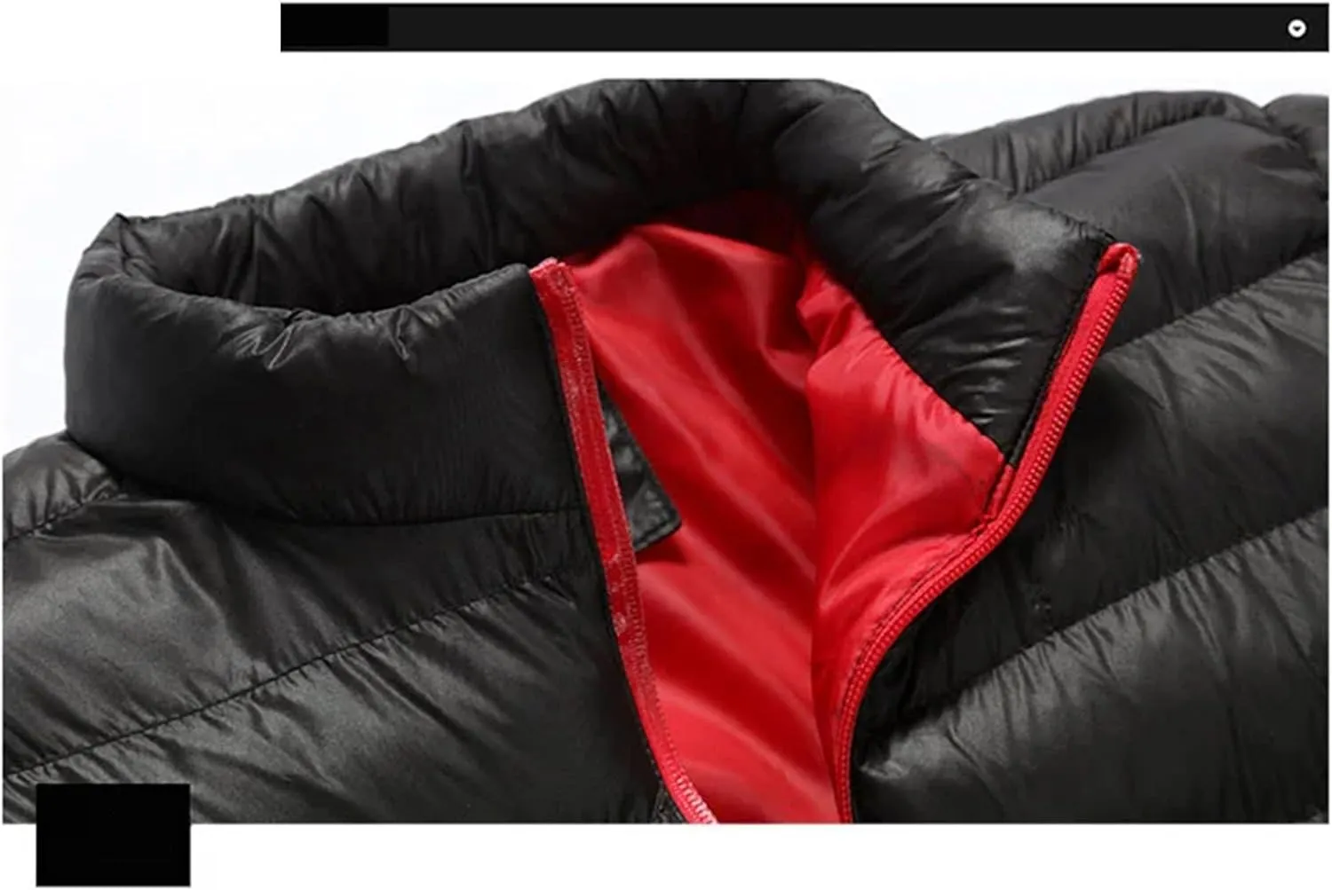 Men Thin And Light Stand-Up Collar Cotton-Padded Warm Slim Casual Long Sleeve Parka Coat