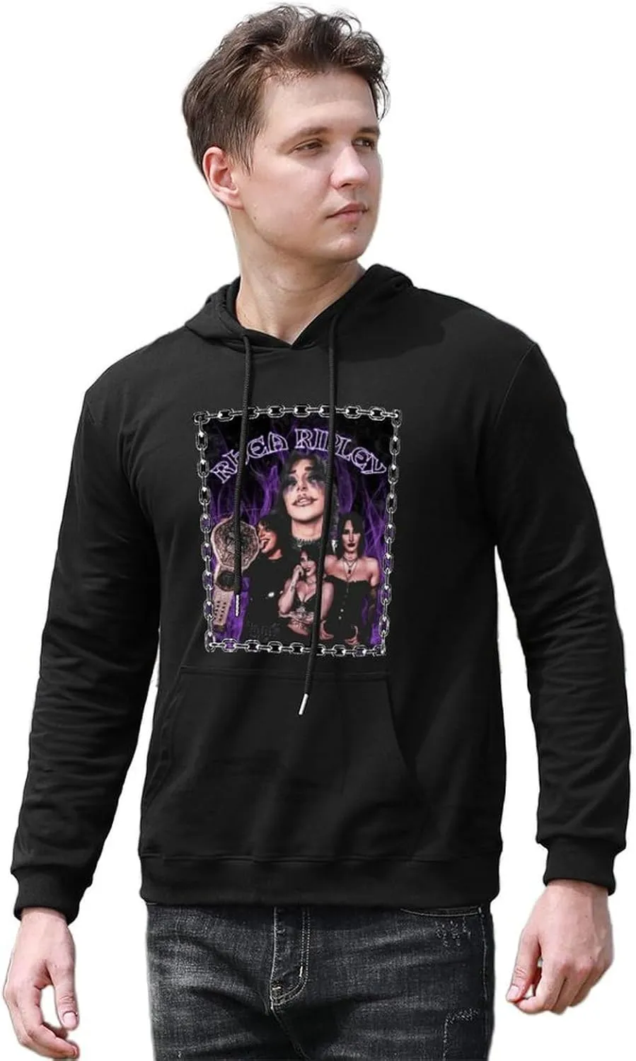 Men Women Hoodies Oversized Sweatshirts Casual Cotton Hooded Long Sleeve Tops Graphic Clothing