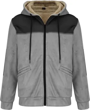 Mens Blazer Solid Color Warm Zipper Pocket Hooded Quilted Jacket Conceal Carry Jacket Mens Lightweight Jackets for