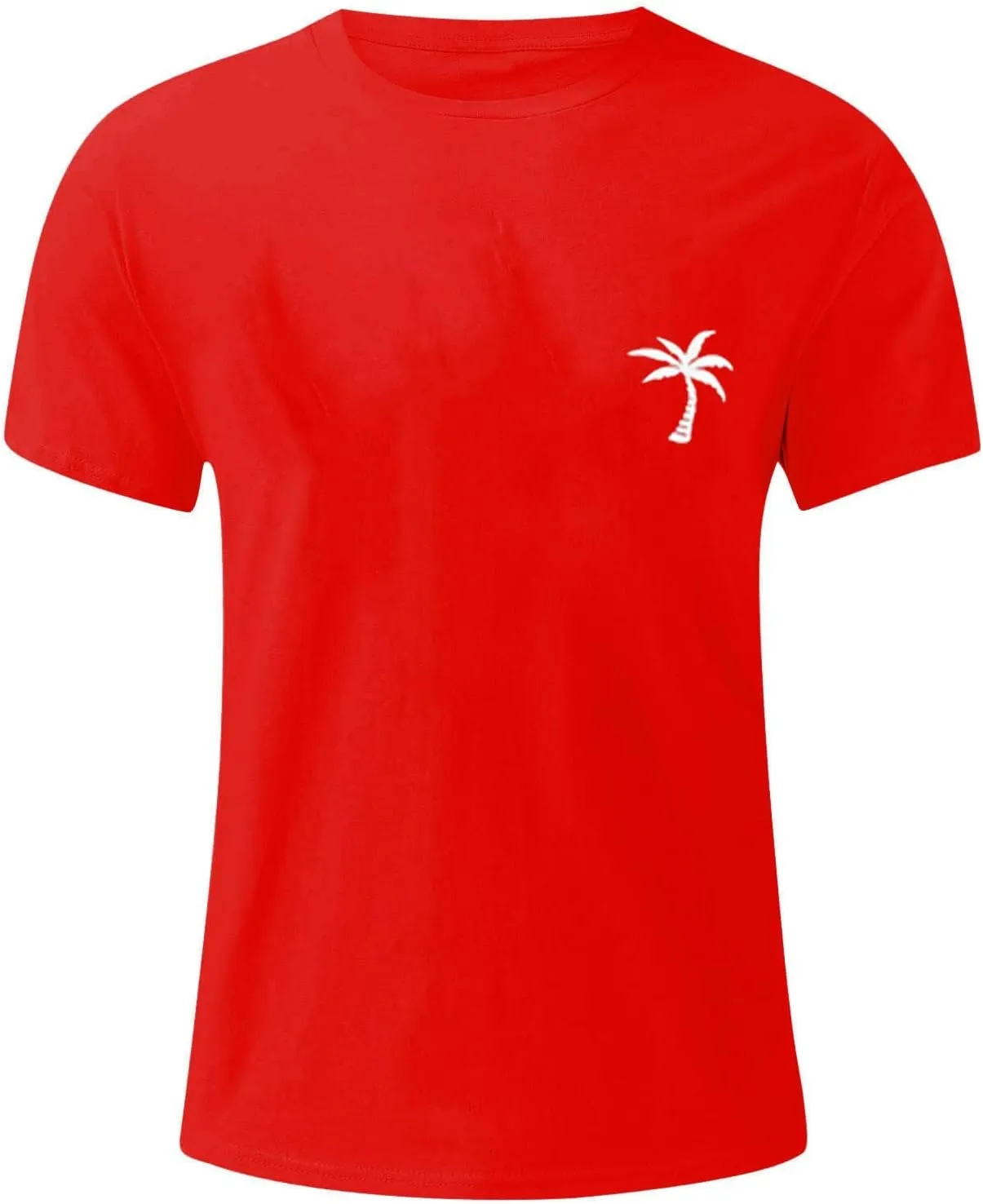 Mens Casual Shirts Graphic Round Neck Short Sleeve Loose Summer Fashion T-Shirt