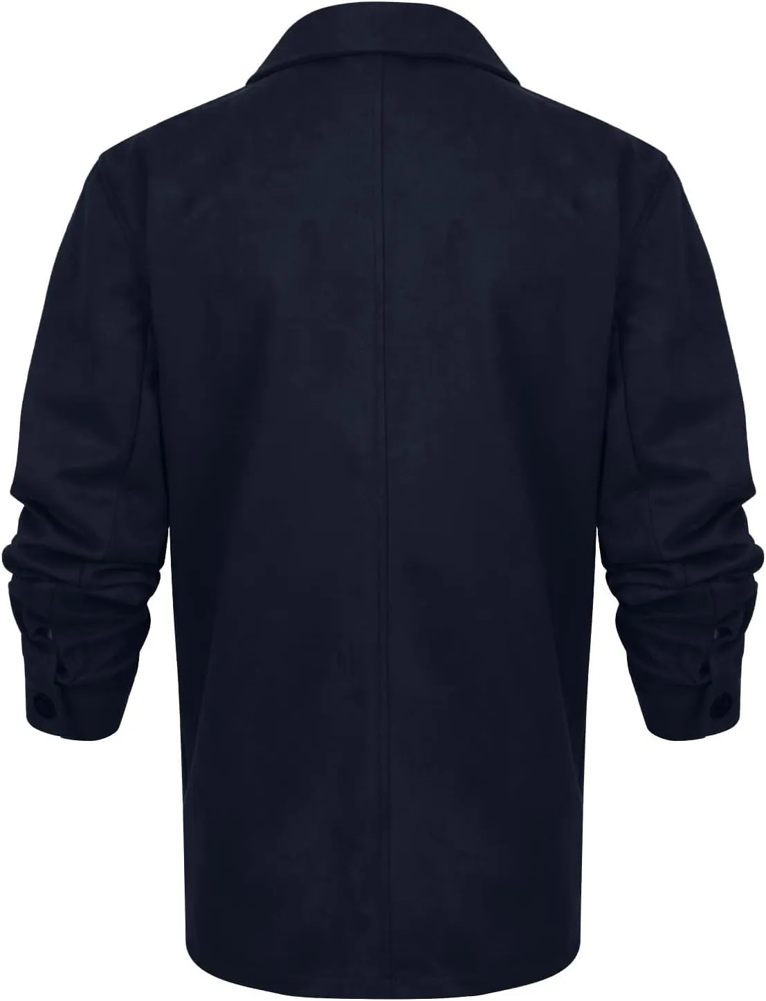 Mens Faux Suede Leather Jacket Single Breasted Button Down Solid Lapel Neck Outerwear Coat with Pocket for Wedding Prom