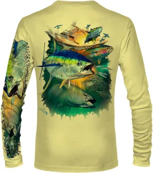 Mens Fishermens Tuna Slam Comfortable Fishing Shirt-UPF 50  Xtreme-Tek Interlocking Fabric, Quick-Dry, Ideal for Anglers